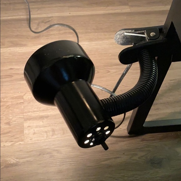 ✅ VINTAGE UL Pixar Clip-On Adjustable Neck Desk Reading Light Lamp Metal - Black - Picture 2 of 8